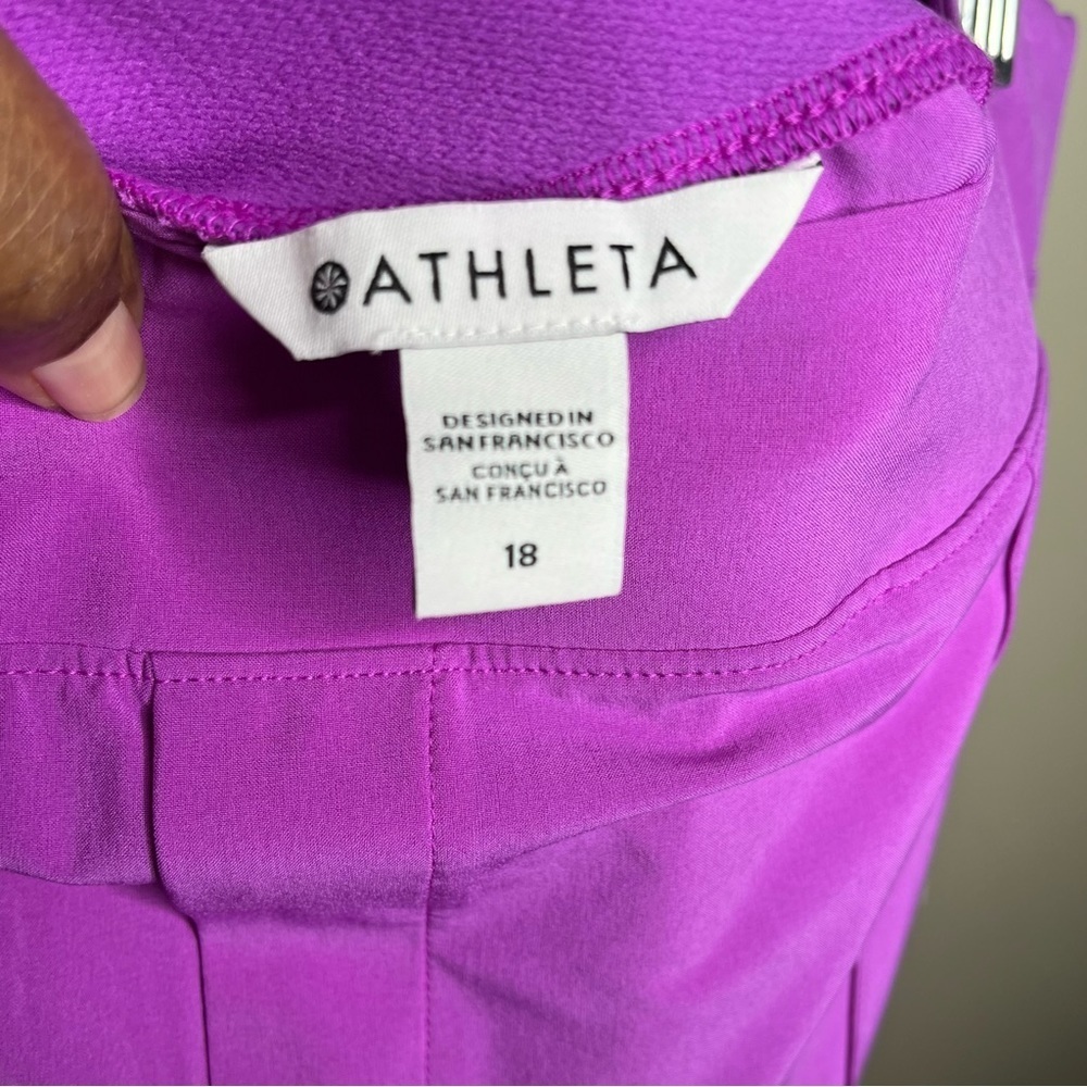 NWT Athleta Vienna Slim Pull On Purple Activewear Pants Size 18 - Picture 8 of 13